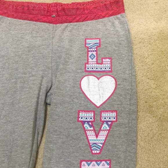 FOREVER 21 EUC VERY CUTE COMFY GRAY/PINK JOGGERS - Picture 3 of 4